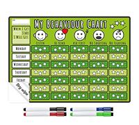 The Magnet Shop TMS A4 Children’s Reward Chart and Whiteboard (A4 Laminated Behaviour Chart, Green)