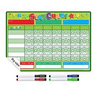 The Magnet Shop TMS A4 Children’s Reward Chart and Whiteboard (A4 Laminated Star Chart, Green)