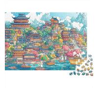 The Magnificent Castle Castle Large Scale Puzzles Suitable for Adults, Children And Teenagers with High Difficulty And Unique Shapes 500pcs (52x38cm)