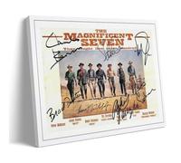 THE MAGNIFICENT SEVEN CAST Multi Signed Poster Decorative Painting Canvas Wall Art Living Room Poster Bedroom Painting Canvas Art Poster and Wall Art Picture Print Modern Family Room Decor
