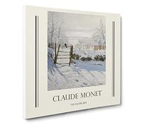 The Magpie By Claude Monet Canvas Print | Gallery Wrapped 30mm Frame Wall Art | 20x20 inches | Ready to Hang | Impressionist Picture | Living Room Bedroom Lounge Office