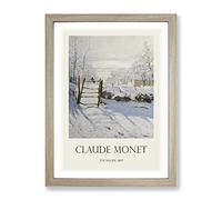 The Magpie By Claude Monet Exhibition Museum Painting Framed Print | A3 Oak Framed Wall Art | Ready to Hang | Modern Historical Picture | Living Room Bedroom Lounge Office