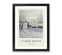 The Magpie By Claude Monet Exhibition Museum Painting Framed Print | A4 Black Framed Wall Art | Ready to Hang | Modern Historical Picture | Living Room Bedroom Lounge Office