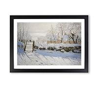 The Magpie by Claude Monet Framed Print | A2 Black Framed Wall Art | Ready to Hang | Modern Historical Picture | Living Room Bedroom Lounge Office