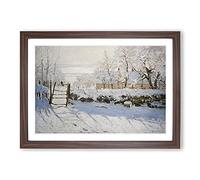 The Magpie by Claude Monet Framed Print | A2 Walnut Framed Wall Art | Ready to Hang | Modern Historical Picture | Living Room Bedroom Lounge Office