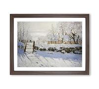 The Magpie By Claude Monet Framed Wall Art Print A2 Walnut
