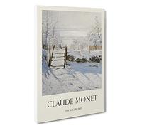 The Magpie Claude Monet Canvas Print | Gallery Wrapped 30mm Frame Wall Art | 30x20 inches | Ready to Hang | Impressionist Picture | Living Room Bedroom Lounge Office
