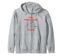 The Mahjong Club Tile Queen Game Night Board Game Zip Hoodie