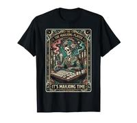 The Mahjong Player Skeleton Game Tiles T-Shirt