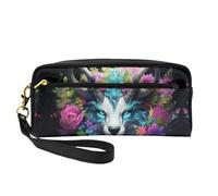 The majestic antelope is surrounded by fantastic flowers Versatile Travel Makeup Bag - Double-Sided Print, Ultra-Soft PU Leather Cosmetic Organizer for Women, Mothers Day Gifts & Teacher Appreciation