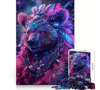 The Majestic Bear 1000 Piece Jigsaws for Teenagers Puzzle Memory Gain Relaxing Fun Design Assembly Warm Surprise (50x75cm)
