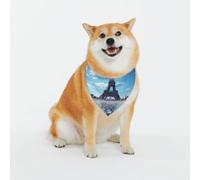 The Majestic Eiffel Tower Dog Bandanas-Washable Dog Kerchief for Small to Large Pet Scarf for Girl Or Boy, Pet Accessories