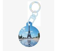 The Majestic Eiffel Tower Dog Tags for Pets,Round Acrylic Pet ID Tags,Perfect for Small to Large Dogs and Cats,Cute & Functional