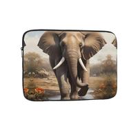The Majestic Elephant Patterned Laptop Case - 10 inch Slim and Portable, Suitable for Office Travel and Commute