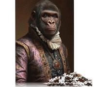 The Majestic Gorilla Jigsaw Puzzles Puzzle for Adults Kids. 1000 Piece Impossible Challenge Toy Educational Game Home Decoration for Educational Games Gifts 1000pcs (75x50cm)