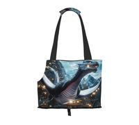 The Majestic Japanese Dragon Pet Tote Bag Foldable Handbag Carrier for Small Dogs Cats Puppy Portable Travel Shoulder