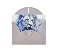 The majestic lion. Gray Patterns greeting card 6x4 inches with envelope, covering birthdays, weddings and other occasions