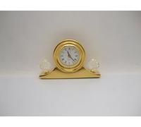 The Majestic Miniature Mantle Clock Incorporating Austrian Crystal Gold Plated On Solid Brass Stand