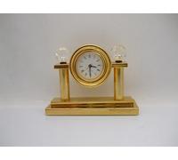 The Majestic Miniature Mantle Clock Incorporating Austrian Crystal Gold Plated On Solid Brass Stand