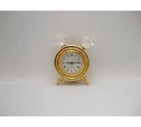 The Majestic Miniature Mantle Clock Incorporating Austrian Crystal Gold Plated On Solid Brass Stand