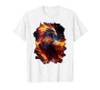 The Majestic Splendor of the Resurrection Phoenix Value Graphic T-Shirt, Men, White, L