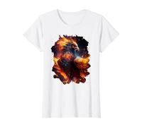 The Majestic Splendor of the Resurrection Phoenix Value Graphic T-Shirt, Women, White, M