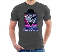 The Major Kusanagi Retro 80s Ghost in The Shell Men's T-Shirt Charcoal
