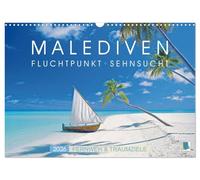 The Maldives: Vanishing Point Longing (Wall Calendar 2026 DIN A3 Landscape), CALVENDO Monthly Calendar: Wanderlust & Dream Destinations: Maldives Group of Islands - Poetry in the Pacific (CALVENDO