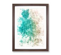 The Maldives Watercolour Modern Framed Print | A4 Walnut Framed Wall Art | Ready to Hang | Modern Historical Picture | Living Room Bedroom Lounge Office