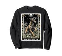The Maligator Belgian Malinois Dog Tarot Card Witchy Moon Sweatshirt