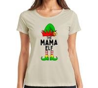 The Mama Elf Mama Funny Elf Family Women's T-Shirt, natural, M