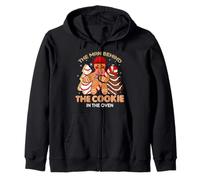 The-Man Behind The Cookie In The Oven Gingerbread Christmas Zip Hoodie
