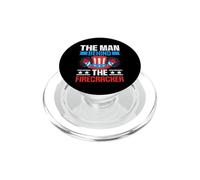 The Man Behind The Firecracker 4th Of July American Flag PopSockets PopGrip for MagSafe