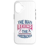 The Man Behind The Firecracker 4th of July Funny USA Case for iPhone 16