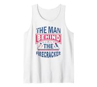 The Man Behind The Firecracker 4th of July Funny USA Tank Top