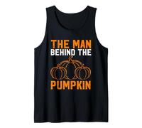 The Man Behind The Pumpkin Funny Halloween Party Pregnancy Tank Top