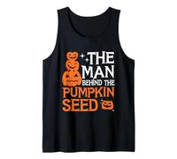 The Man Behind The Pumpkin Seed Funny Halloween Pregnancy Tank Top