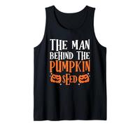 The Man Behind The Pumpkin Seed Funny Halloween Pregnancy Tank Top