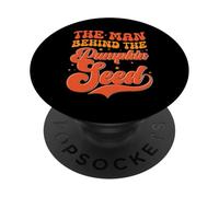The Man Behind The Pumpkin Seed Halloween Pregnancy Men Dad PopSockets Adhesive PopGrip