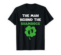 The Man Behind The Shamrock Pregnancy St Patrick’s Day T-Shirt