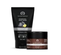 The Man Company Detan Daily Pack With Activated Charcoal Face Wash & Daily Moisturising Face Cream, Argan, Shea Butter, Vitamin E, Deep Cleansing, Moisturizing - Pack Of 2 100 Ml (Pack Of 1)