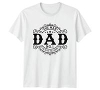 The Man Dad The Myth The Legend Fathers Day Family Mens T-Shirt Womens Tee Graphic Unisex Top A Thoughtful Gift Idea S White