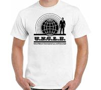The Man from Uncle T-Shirt Mens Retro TV Show David McCallum NCIS Program TOP 1 White XXL