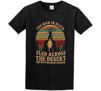 The Man in Black Fled Across The Desert and The Gunslinger Followed Cotton Round Neck Shirt Shirt for Men M