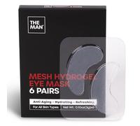 The Man Mesh Hydrogel Under Eye Patches for Men - Cooling, Hydrating & Firming Eye Masks for Dark Circles & Puffiness - Men's Anti-Aging Patches with Hyaluronic Acid, Collagen & Vitamin E.(6 Pairs)