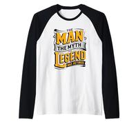 The Man Myth Legend Has Retired Funny Retirement Raglan Baseball Tee