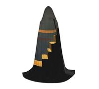 The man on the stairs Halloween Costume Wizard Cloaks for Kids,Perfect for Halloween Costumes and Role Play,Three Sizes