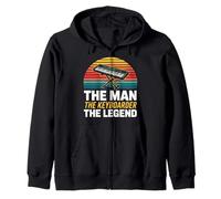 The Man The Keyboarder The Legend Musician Zip Hoodie