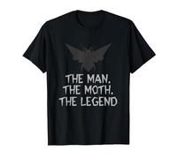 The Man The Moth The Legend Mothman Cryptid T-Shirt, Men, Black, 3X-Large