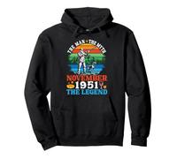 The Man The Myth Born In November 1951 Legend 75 Years Old Pullover Hoodie